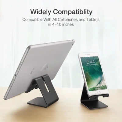 Aluminum Alloy Phone Holder phone stand Universal Mount Stand Metal for iPhone and Samsung Black and Sliver