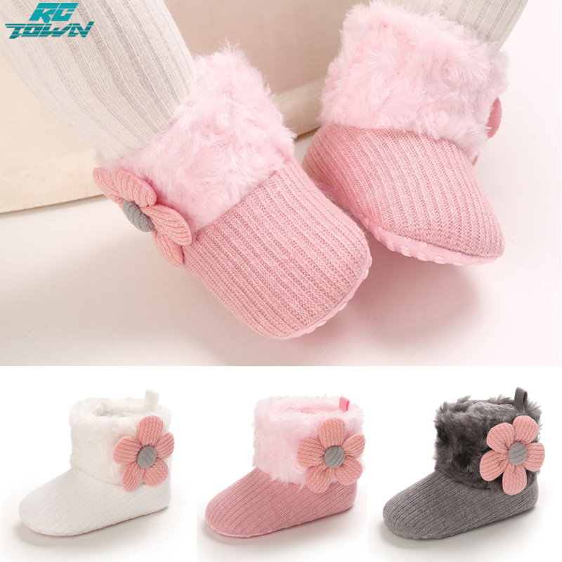 Girls Winter Toddler Shoes Infant Fleece Lined Warm Thickening Soft Sole