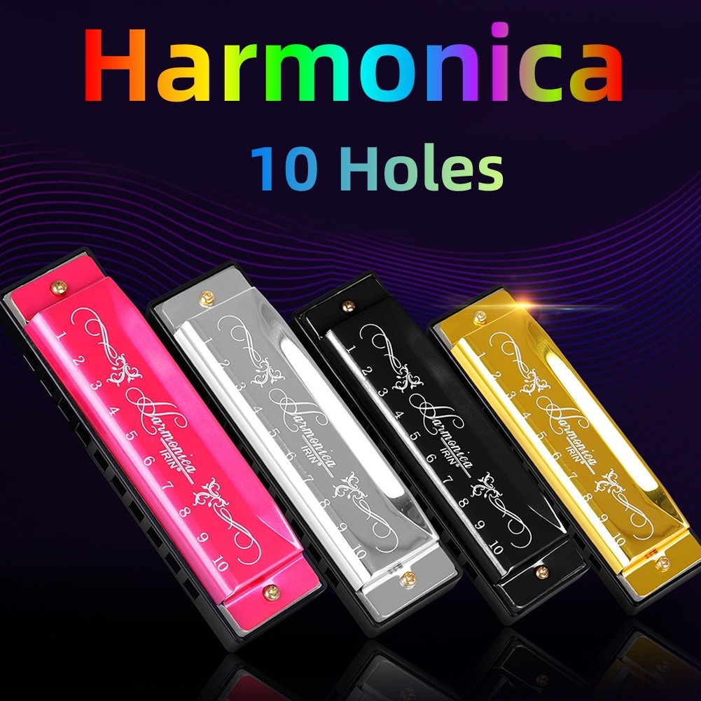 【Bởi】 Kèn Harmonica Tremolo Harmonica hoàn toàn mới 10.4cm x 2.8cm Harmonica trong C Key IRIN Còn hàng