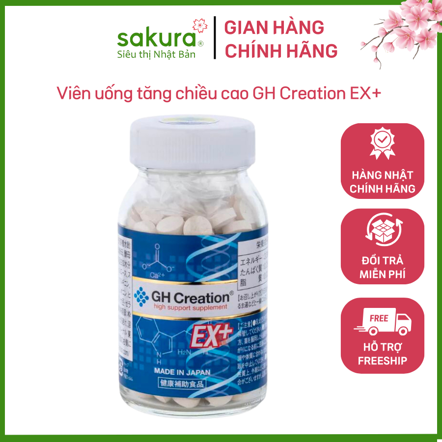 Viên uống tăng chiều cao GH Creation EX+ thúc đẩy tăng trưởng chiều cao tối ưu cho con bạn