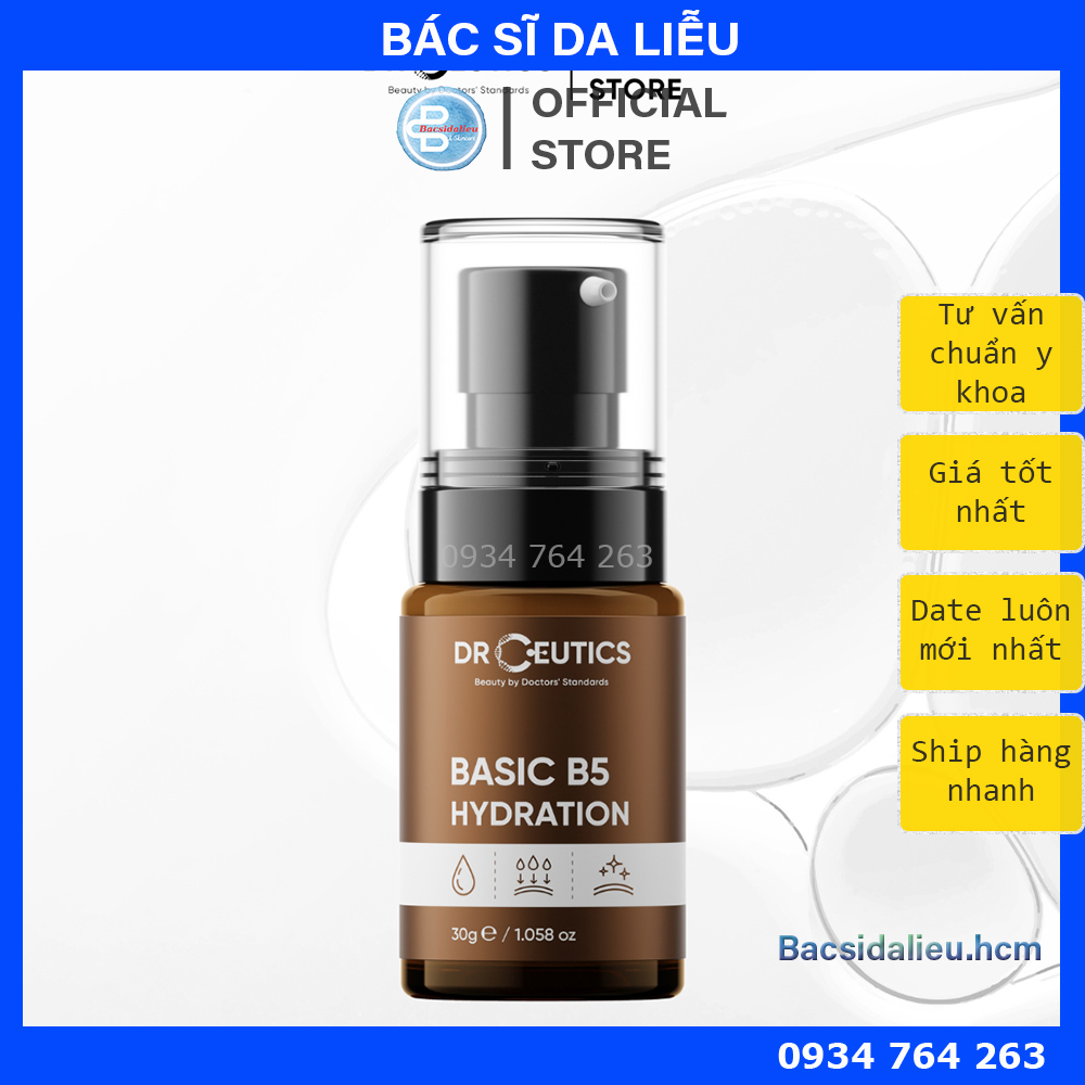  Serum B5 5% Dr Ceutics  30ml  B5 Basic tinh chất cấp ẩm và phục hồi da 