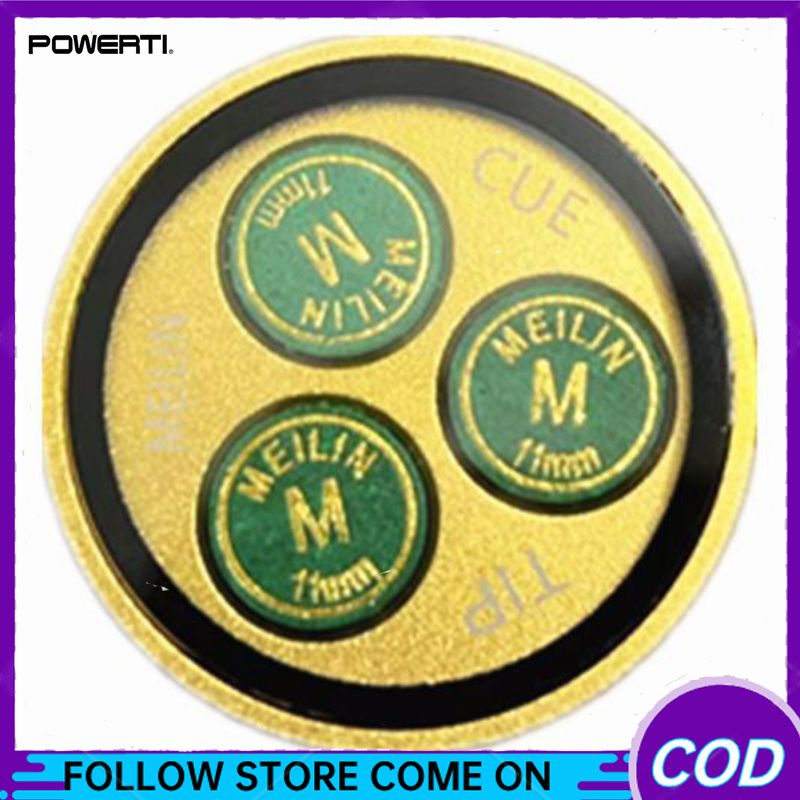 MEILIN Cue Tips Pigskin Pool Cue Tip Snooker Cue Tip Glue On Tip 11mm / 20g 3 Pcs Snooker Pole Tips Kit