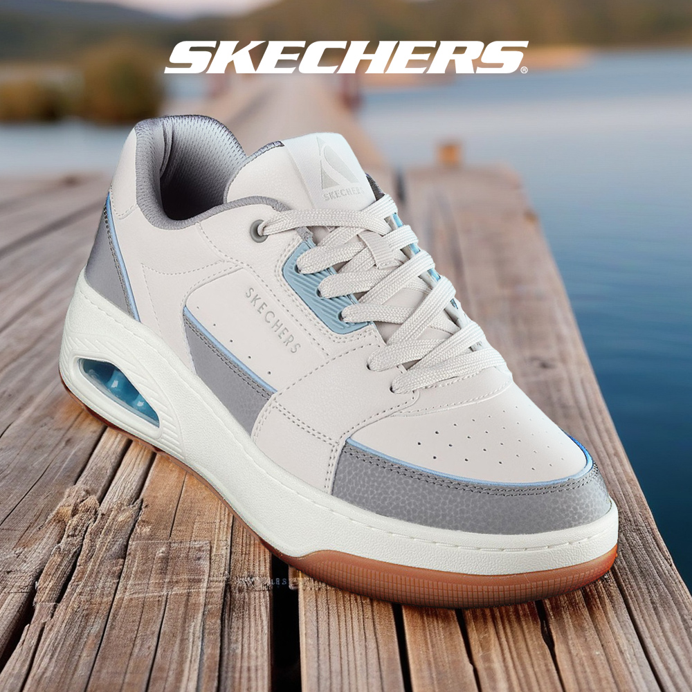 Skechers Men SKECHERS Street Uno Court Low-Post Shoes - 183140-WHT