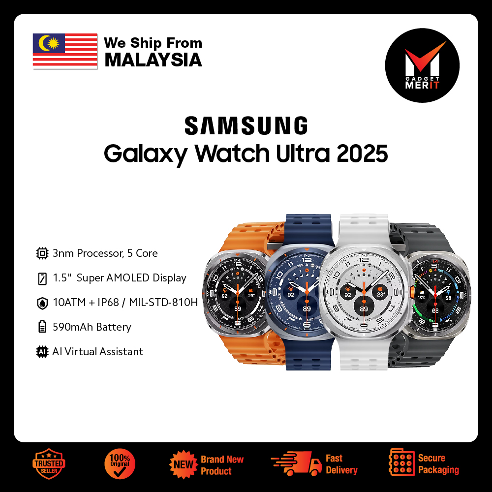 Samsung Galaxy Watch Ultra (2025) Smartwatch | Paparan Super AMOLED 1.5" | Kalis Air 10 ATM