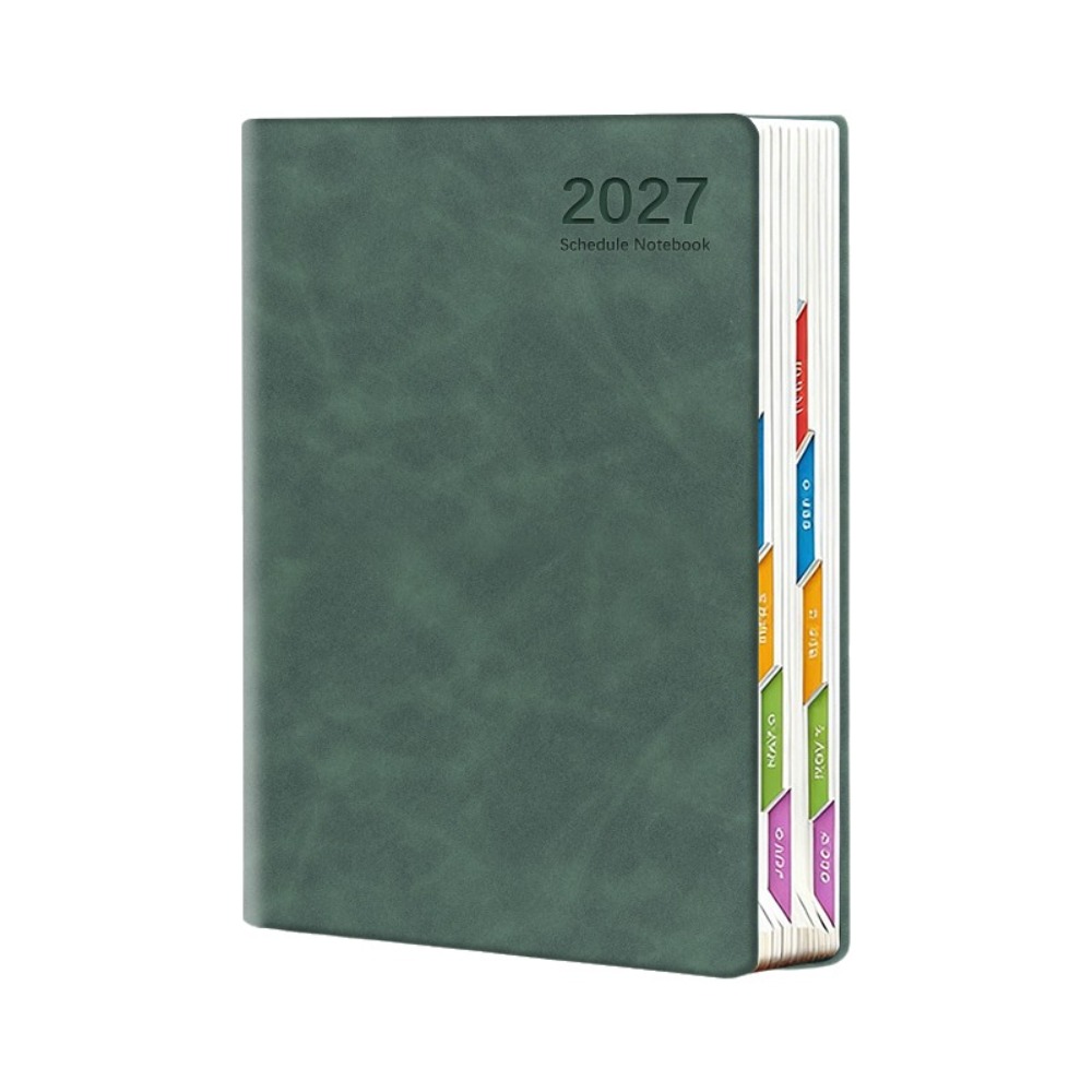 320 Pages 2027 Daily Planner Notebooks English/Spanish Portable Efficiency Schedule Notebook Agenda Book Calendar Calendar Diary For School Office Work