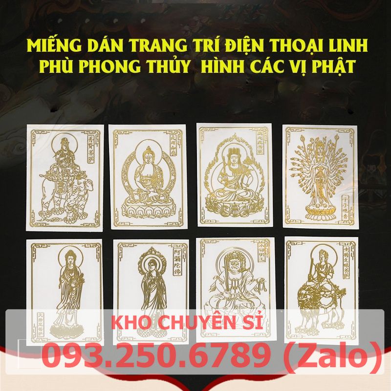 Miếng dán điện thoại hình phật bản mệnh, phù hợp các dòng điện thoại máy tính bảng.
