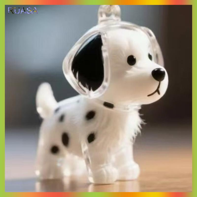 RUASA Rõ ràng Puppy tóc tưởng niệm lưu niệm viên nang pet của chó lông container tự làm mặt dây chuyền Keychain trang trí vật nuôi những người yêu thích nhà hiển thị Quà Tặng - 2