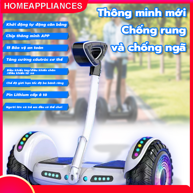 Xe cân bằng thế hệ mới -Phát nhạc Bluetooth App,điều khiển chân + diều khiển bằng tay,có led phát sáng