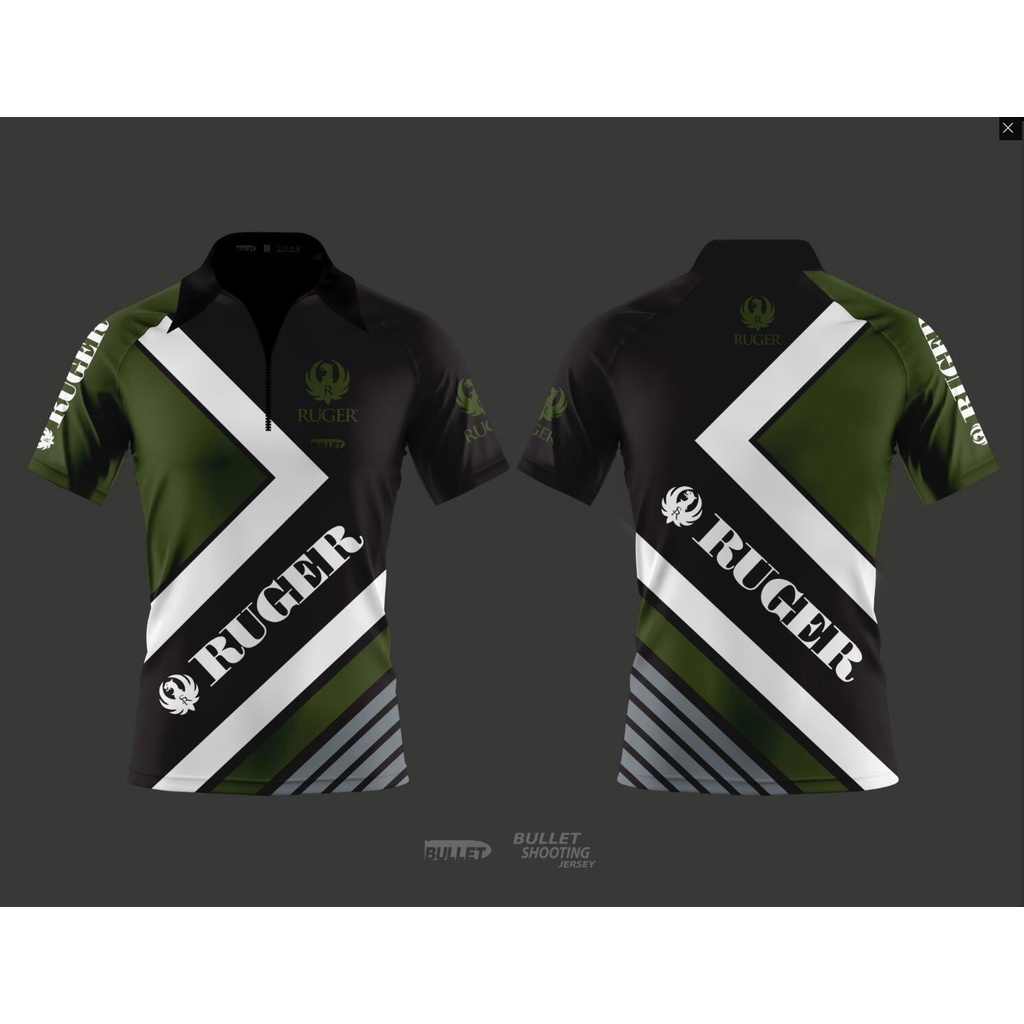 free custom- Diverse Design Tactical RUGER 3D Custom Zipper Design Polo Shirt - Free Custom Name
