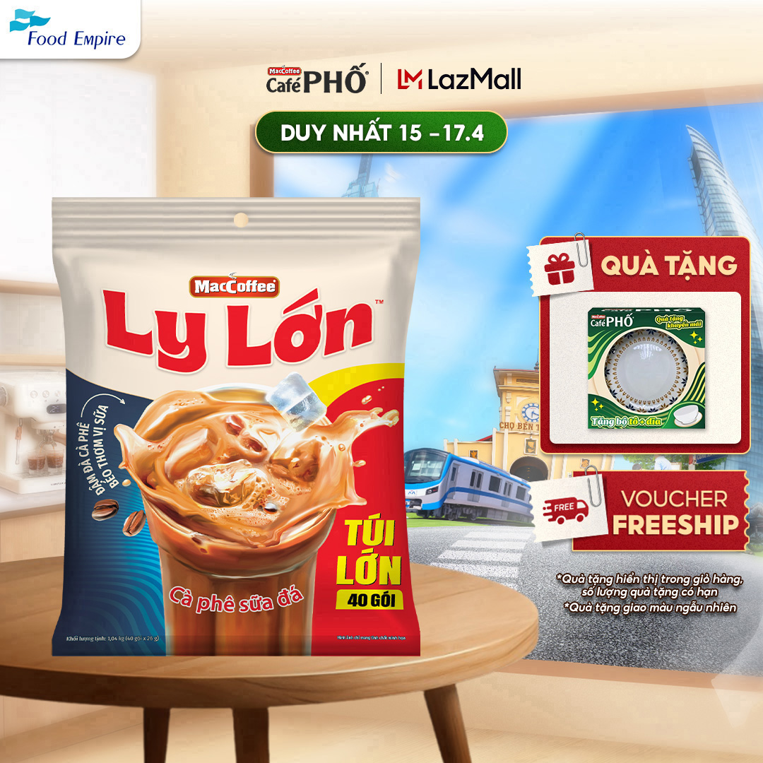 Cà phê Ly Lớn Sữa Đá - MacCoffee ( túi 40 gói x 26g )