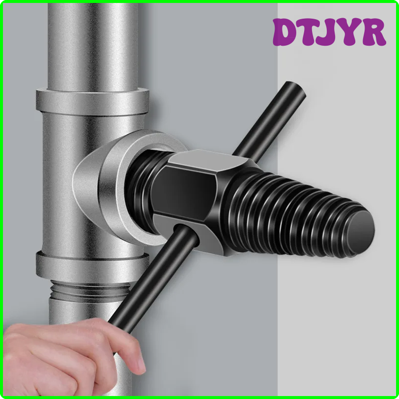 DTJYR Double Head Screw Extractor Drill Bits Set, Damaged Water Pipe, Broken Bolt Screws Remover Tools, Faucet Valve Thread Repair Tap RHRET