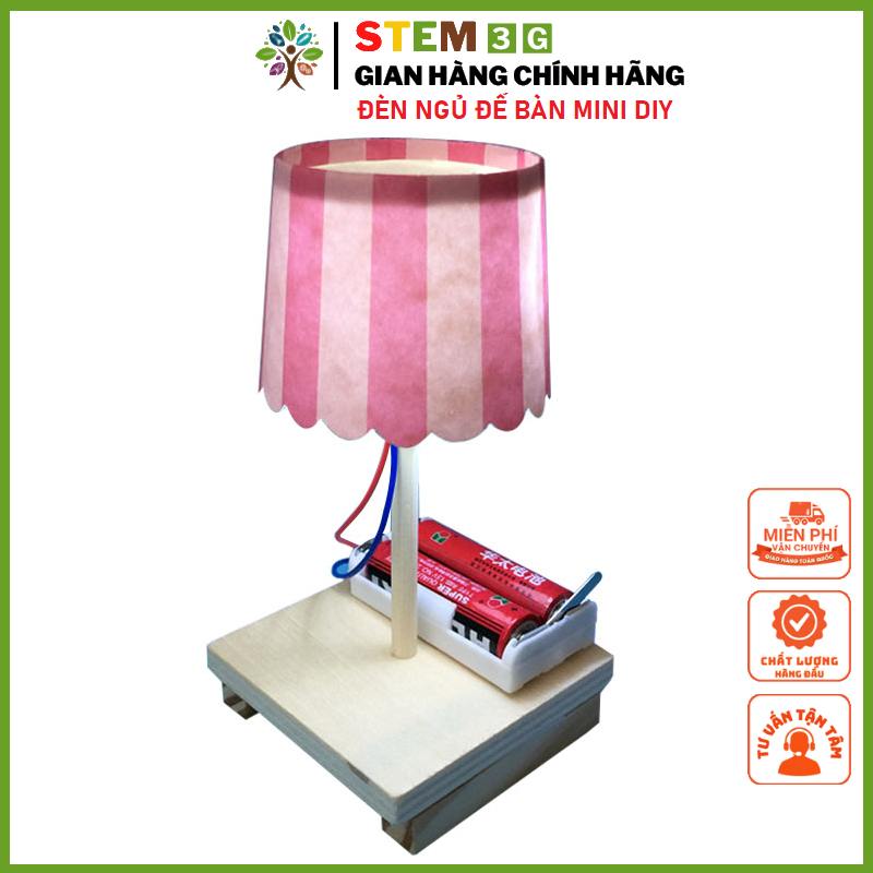 [STEM Mẫu giáo] Đồ chơi lắp ráp Đèn ngủ để bàn mini. Đồ chơi giáo dục khoa học dành cho trẻ mầm non, tiểu học. STEM3G