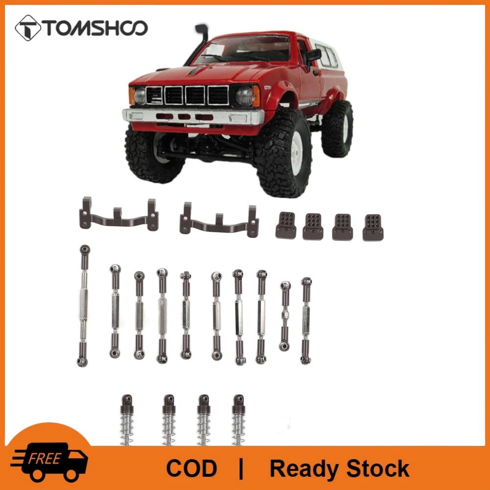Ailgely RC Car Aluminum Alloy Shocks Absorber Upgrade Spare Kit for WPL C24 C14 C14K C24K RC Car (Red) ราคา 693 บาท*ส่งฟรี