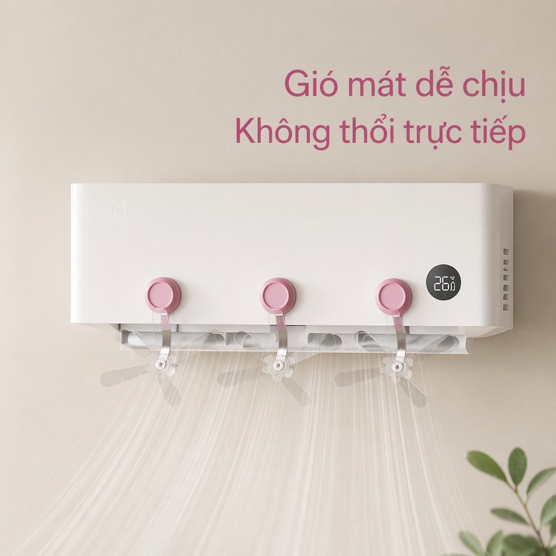 quạt hướng gió điều hòa quạt tản nhiệt máy lạnh xoay đa chiều lắp đặt nhanh tiết kiệm điện làm mát phòng