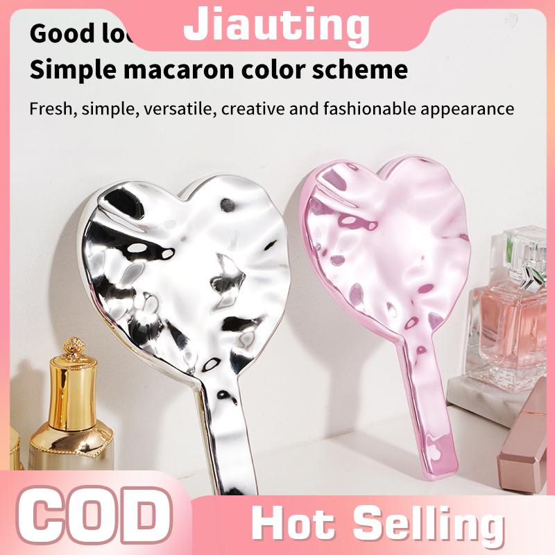 Jiauting 1Pcs Cầm Tay Trang Điểm Gương Tình Yêu Trái Tim Gương Nữ Xử Lý Trang Điểm Mỹ Phẩm Công Cụ Làm Đẹp Cầm Tay Vanity Make Up Gương