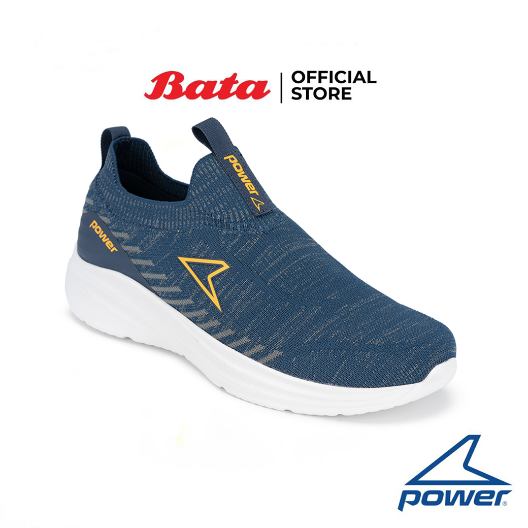 Online Exclusive Bata บาจา Power รองเท้าวิ่งออกกำลังกายแบบสวม สำหรับผู้ชาย รุ่น SPEEDMASTER สีดำ828687 สีกรมท่า 8289877 ราคา 759 บาท*ส่งฟรี