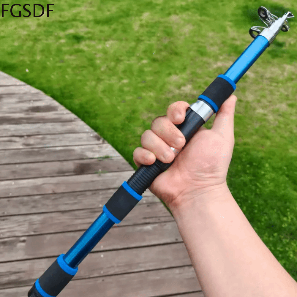 FGSDF Quay Cần câu telescop Khó Di động Cần câu mini Nhỏ Siêu ngắn Cần câu tay Hồ suối