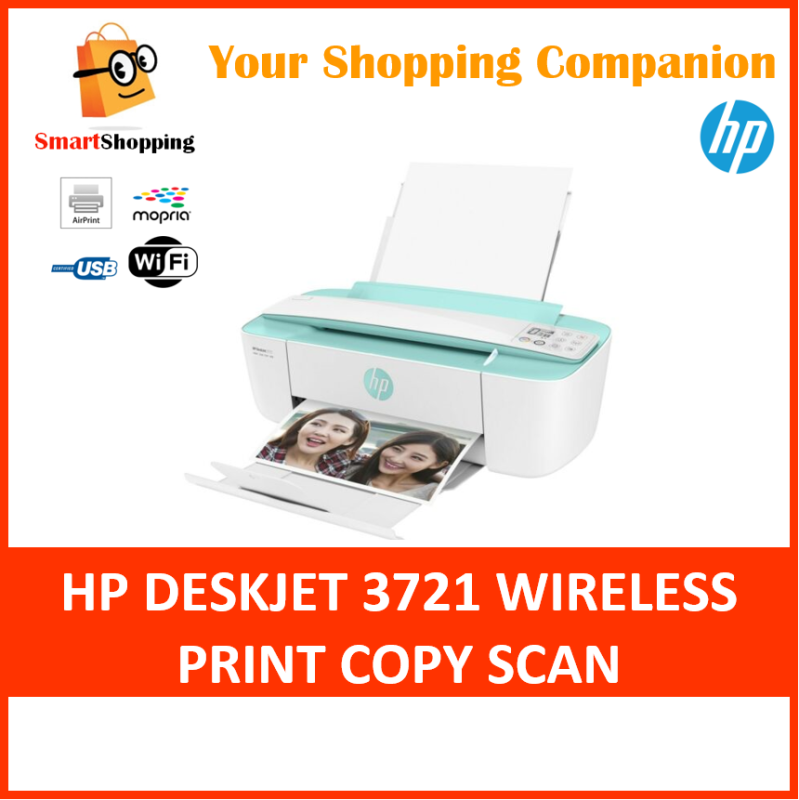 HP DeskJet 3720 3723 3721 All-in-One Printer Wireless Print Scan Copy Wifi with free cartridges Compatible With Windows Mac 1 Year SG Warranty Singapore