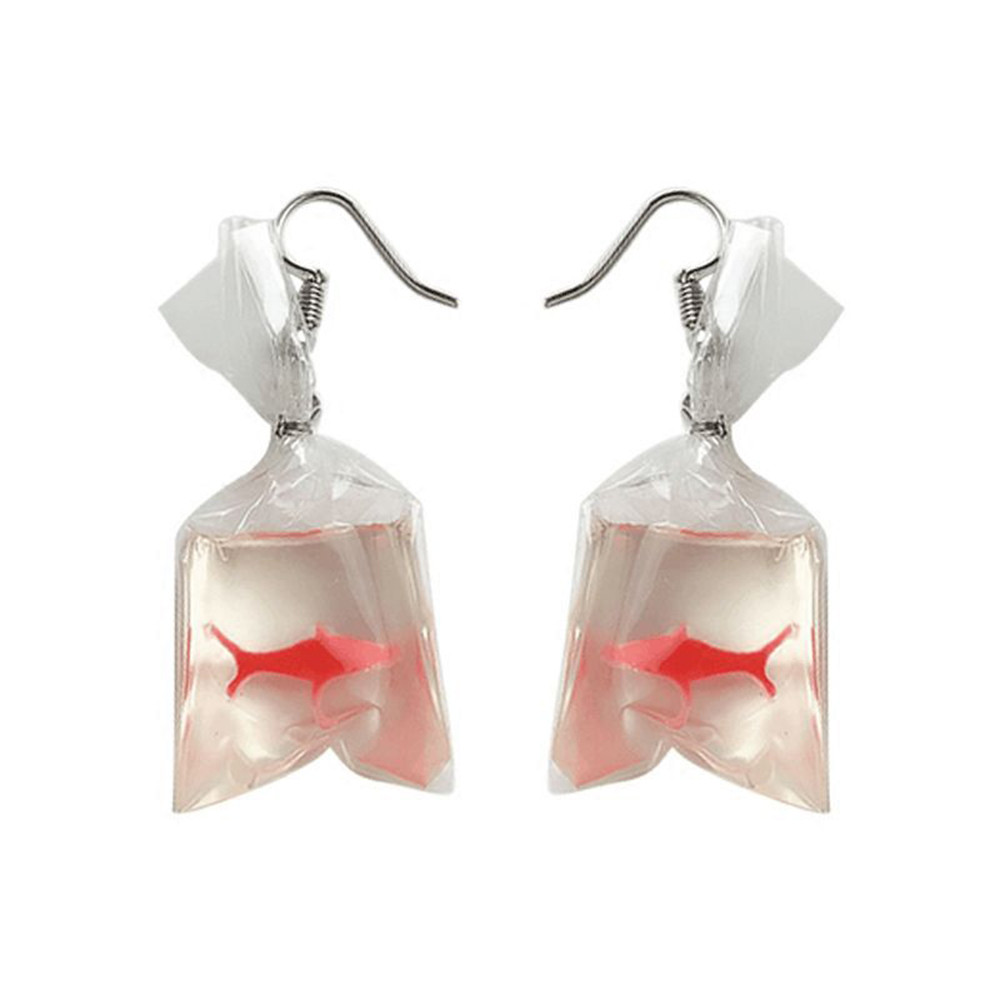 Cá Vàng túi nước Bông tai nữ Đồ Trang Sức Dangle Phụ Nữ Hình Dạng Bông Tai Hợp Thời Trang Bông Tai