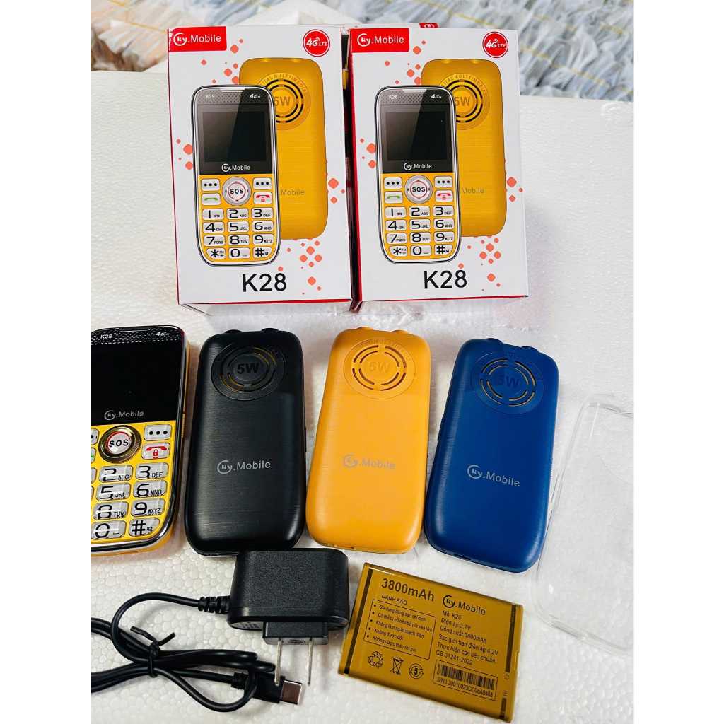 Điện thoại người già K28 4G -ky-mobile, pin siêu khỏe, hàng chính hãng- bảo hành 12 tháng - 2