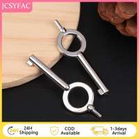 【JCSYFAC】 2pcs Standard Issue Law Enforcement Hand Cuffs Keys American Style Universal Flat Key Blank Special Key Handcuff Lock Keychain
