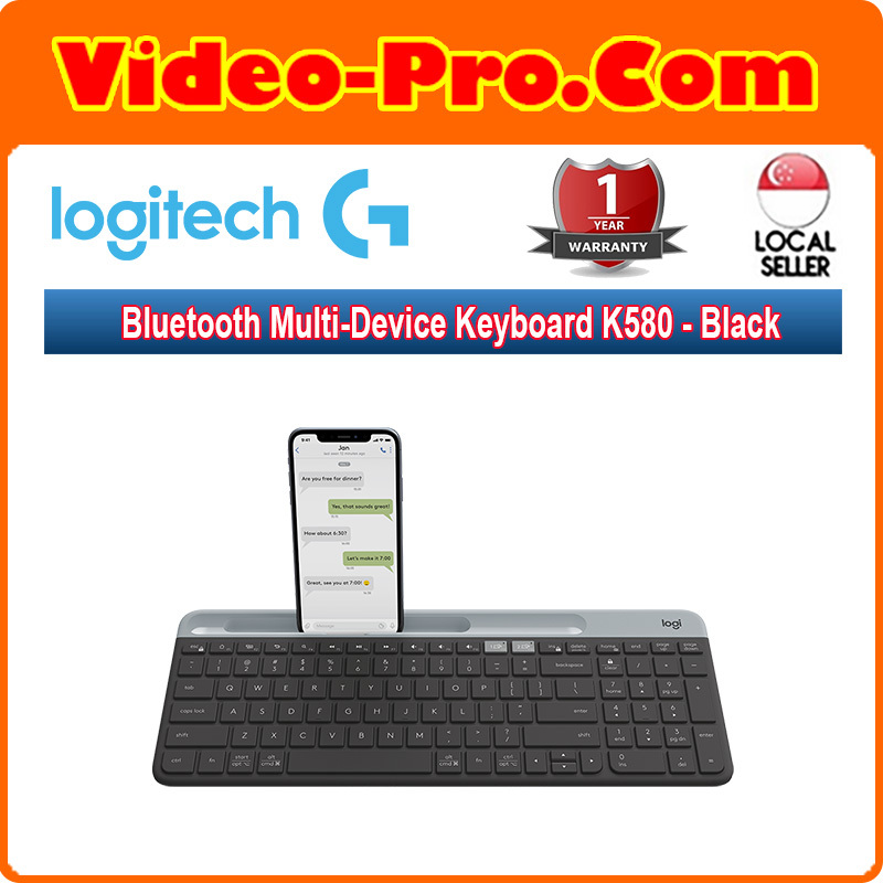 Logitech Bluetooth Multi-Device Keyboard K580 for Computers, Tablets and Smartphones Black / White 920-009210 / 920-009211 Singapore