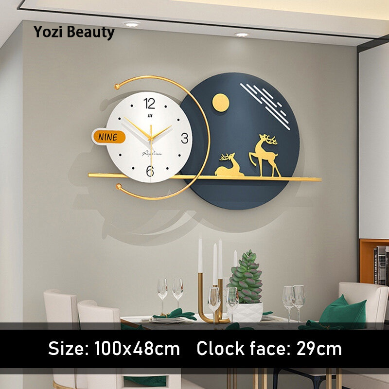 TIANLEYU TIANLEYU Luxury European style NAFENAI wall mounted clock ราคา 932 บาท*ส่งฟรี
