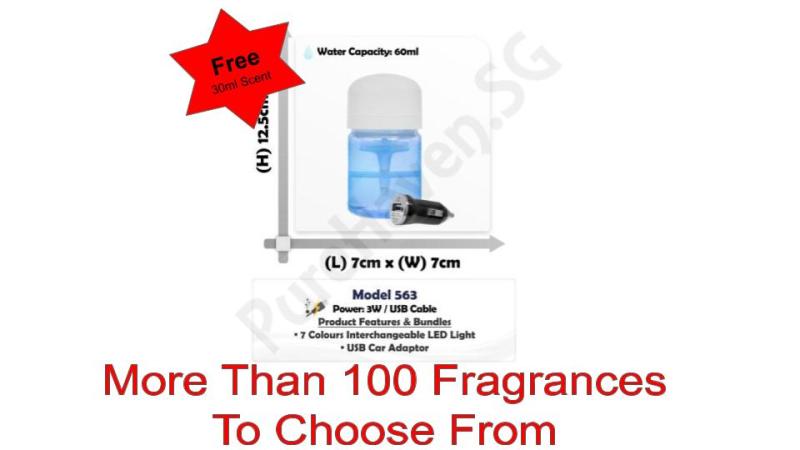 [BNIB] FOC 30ml Scent Liquid! Model 563 Mini Water Air Purifier 60ml Singapore