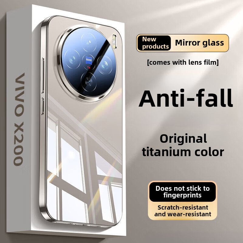 new Ultra Clear Ice Glass Case for VIVO X200 Full Protection Cover for VIVO X200 Pro Shockproof Shel