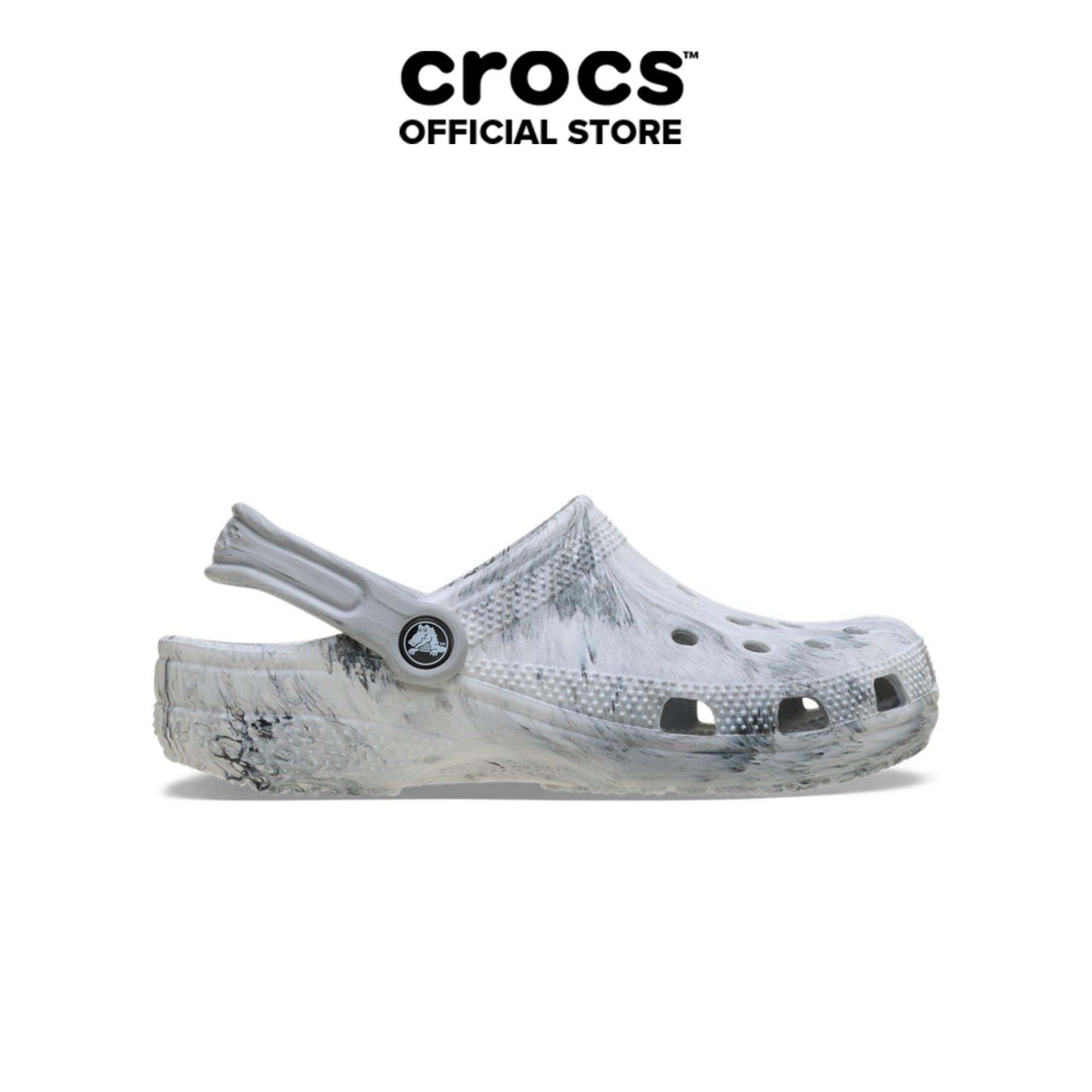 Giày Clog Trẻ Em Crocs Classic Watercolor Marbled - Grey Swirl - 211602-1WZ