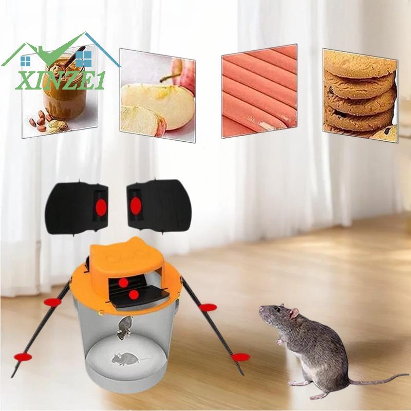 XZ✨✨✨ Chuột Bẫy Bìa Cho Chuột Lớn Kênh Kép Siêu Nhạy Cảm Tự Động Lật Rat Bẫy Xô Clip Lồng