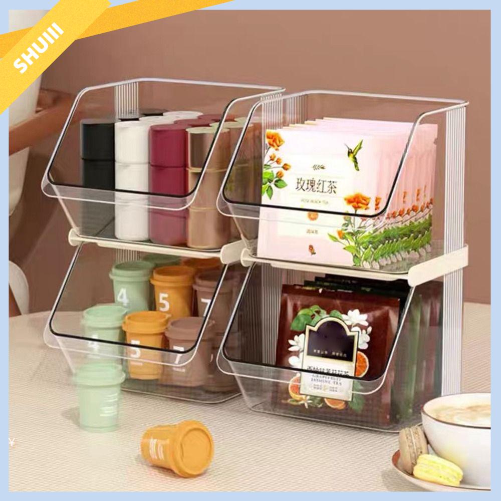 Tea Box Organizer - Acrylic Storage Box With Lid For Tea Bags