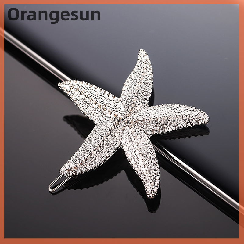 🔥🔥🔥Orangesun Sáng Bóng Rhinestone hình sao biển kẹp tóc Sao Barrettes thời trang phong cách Hàn Quốc Kẹp Tóc Cho nữ phụ nữ Đơn Giản Phụ kiện tóc