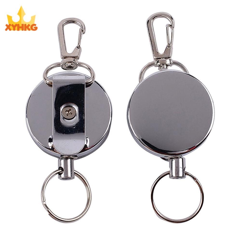 XYHKG Có thể thu vào Kéo dài dây Chống mất mát Câu chuyện huy hiệu Chuỗi khóa đàn hồi Trộm cắp vặt Khóa chìa khóa Sự an toàn Chủ thẻ ID