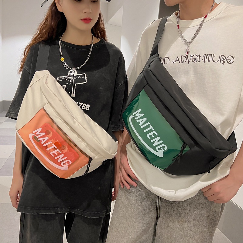 4 Colors Nylon Big Capacity Korean Fashion Ins Japanese Simple Men Pouch