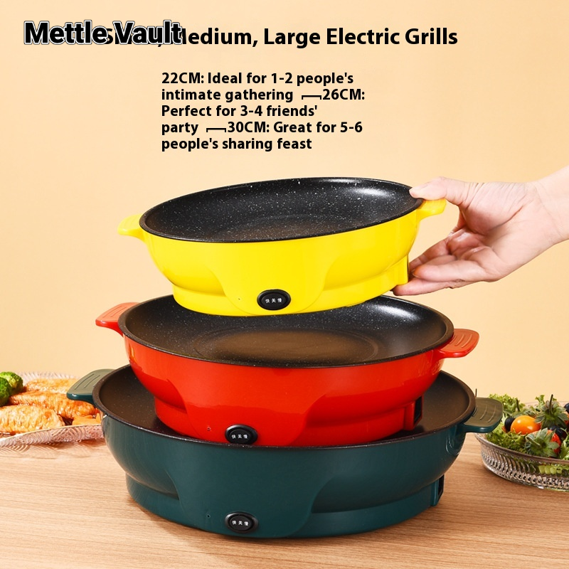 Mettle Vault Electric Baking Pan Multi-Functional Convenient Barbecue Oven Frying Pan Takeaway Barbecue Ingredients Supermarket Gifts ราคา 202 บาท*ส่งฟรี