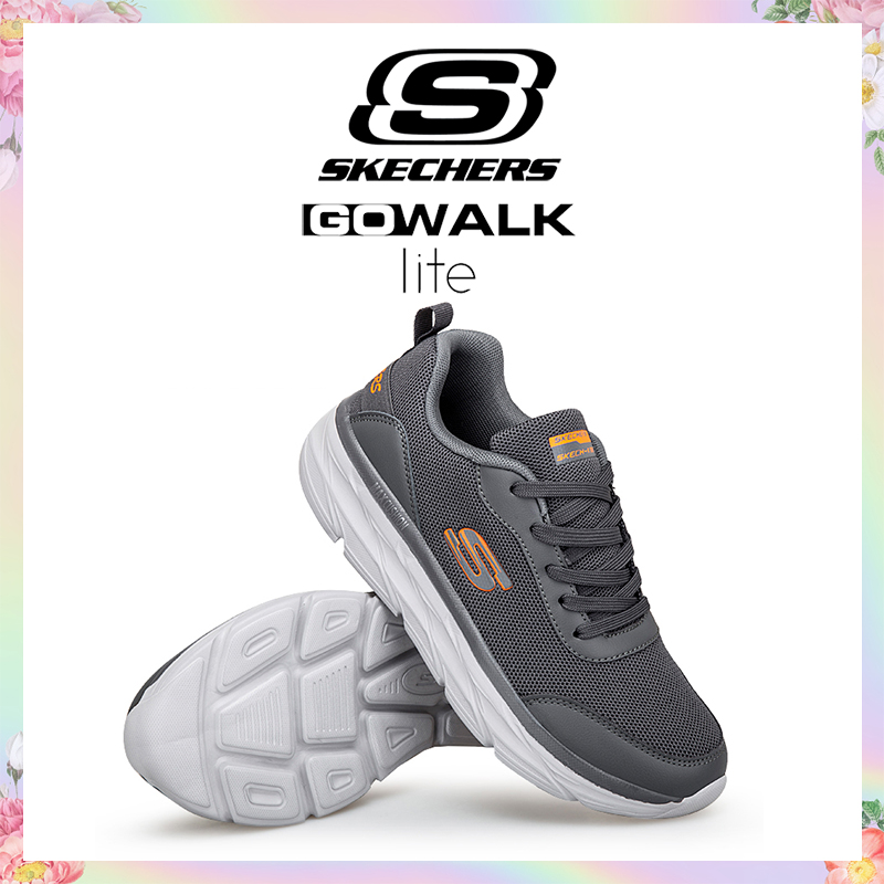 Skechers go walk arch fit-giày nam giày đi bộ giày nam giày thường ngày cho nam giày thể thao nam giày màu đen giày vải bố giày chạy bộ