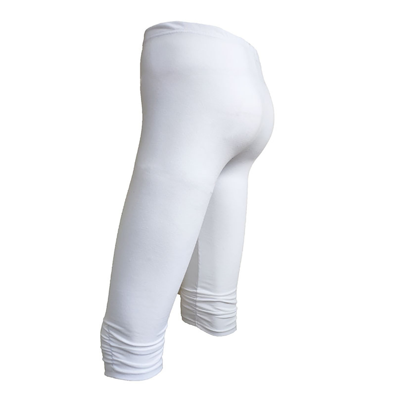 UHH Cropped Pants High Waist Solid Color Bottoms Mid-Calf Stretchy Women Leggings for Running Fashion Women Leggings - 7