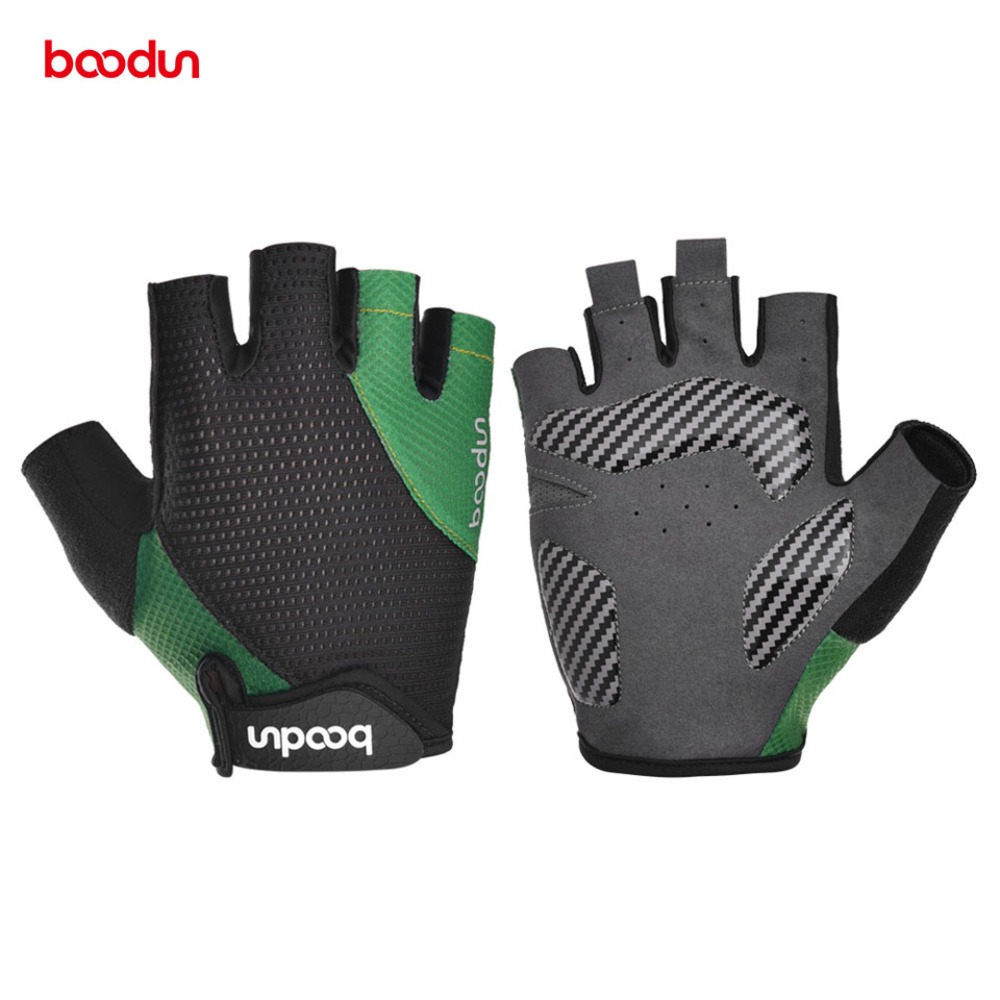 Boodun half finger sports gloves 4D gel pad bicycle gloves outdoor riding