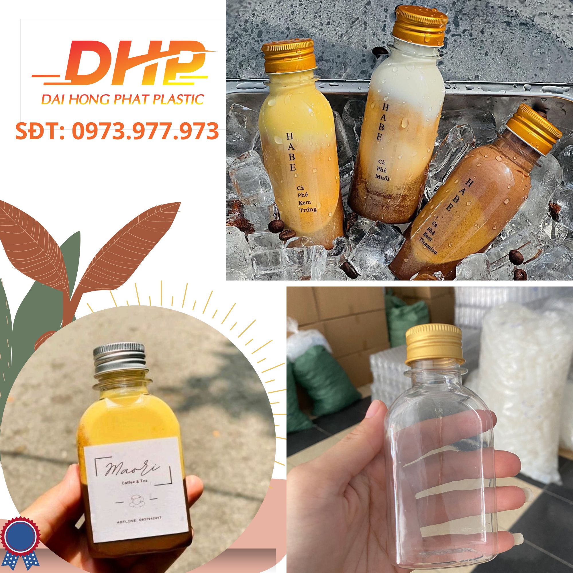Chai dẹp bầu 100ml kèm nắp f28
