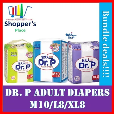 Dr. P Adult Diapers M10/L8/XL8