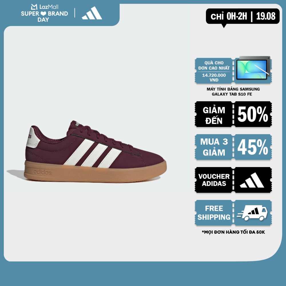 [CHỈ 15-18.8-MUA 3 GIẢM 20%+VOUCHER 15%] adidas Lifestyle GRAND COURT 3.0 SHOES Men Burgundy IH1484