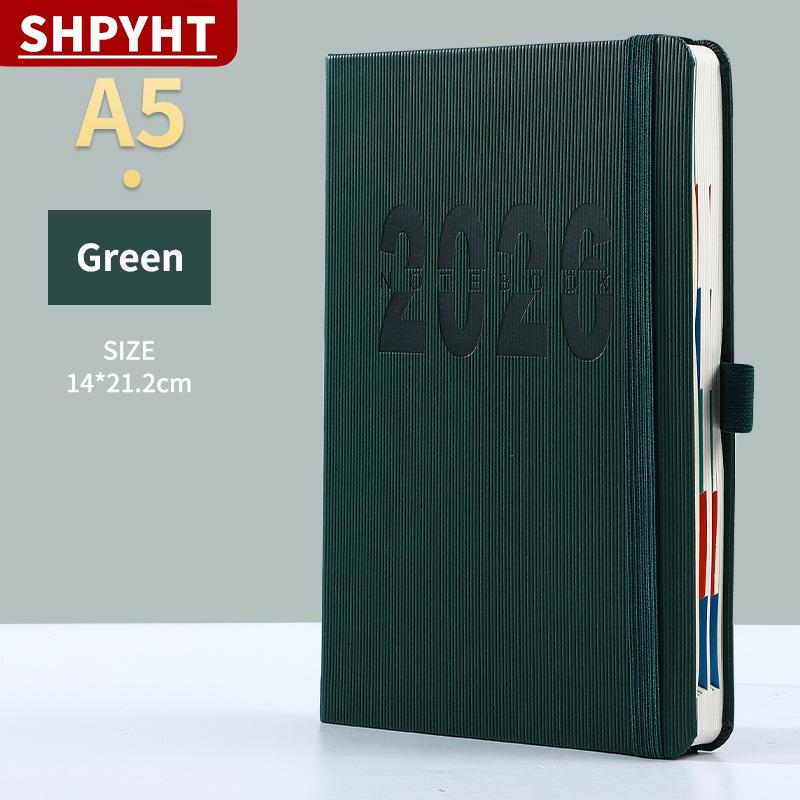 [COD] SHPYHT TOY High-quality 2026 Planner Notebook Daily Weekly Monthly Calendar Planner A5 Size With Faux Leather Cover For Business Student