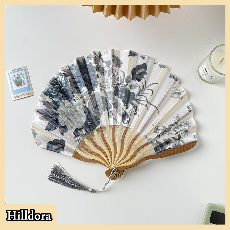 [Hilldora] Trung Quốc Nhật Bản phong cách quạt lụa gấp Quạt đám cưới fan hâm mộ nghệ thuật Quà Tặng khiêu vũ tay fan hâm mộ cổ điển tre gấp tay cầm hoa fan hâm mộ - 7