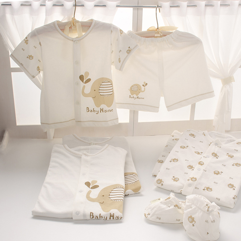 Children's summer short sleeved pajama set, baby pure cotton thin air-conditioned clothing, boys and girls, baby home clothingyj ราคา  485 บาท*ส่งฟรี