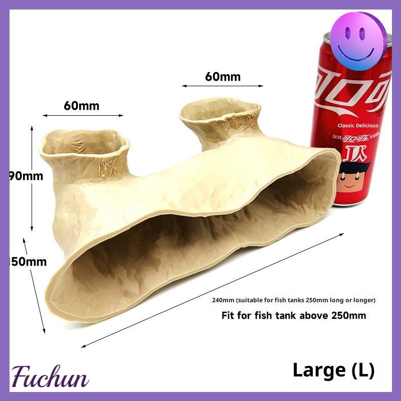 [fuchun] Bể cá hang động ngầm cho tôm cá bò sát nơi trú ẩn Nhà Đường hầm hang động cảnh quan aqaurium trang trí - 7