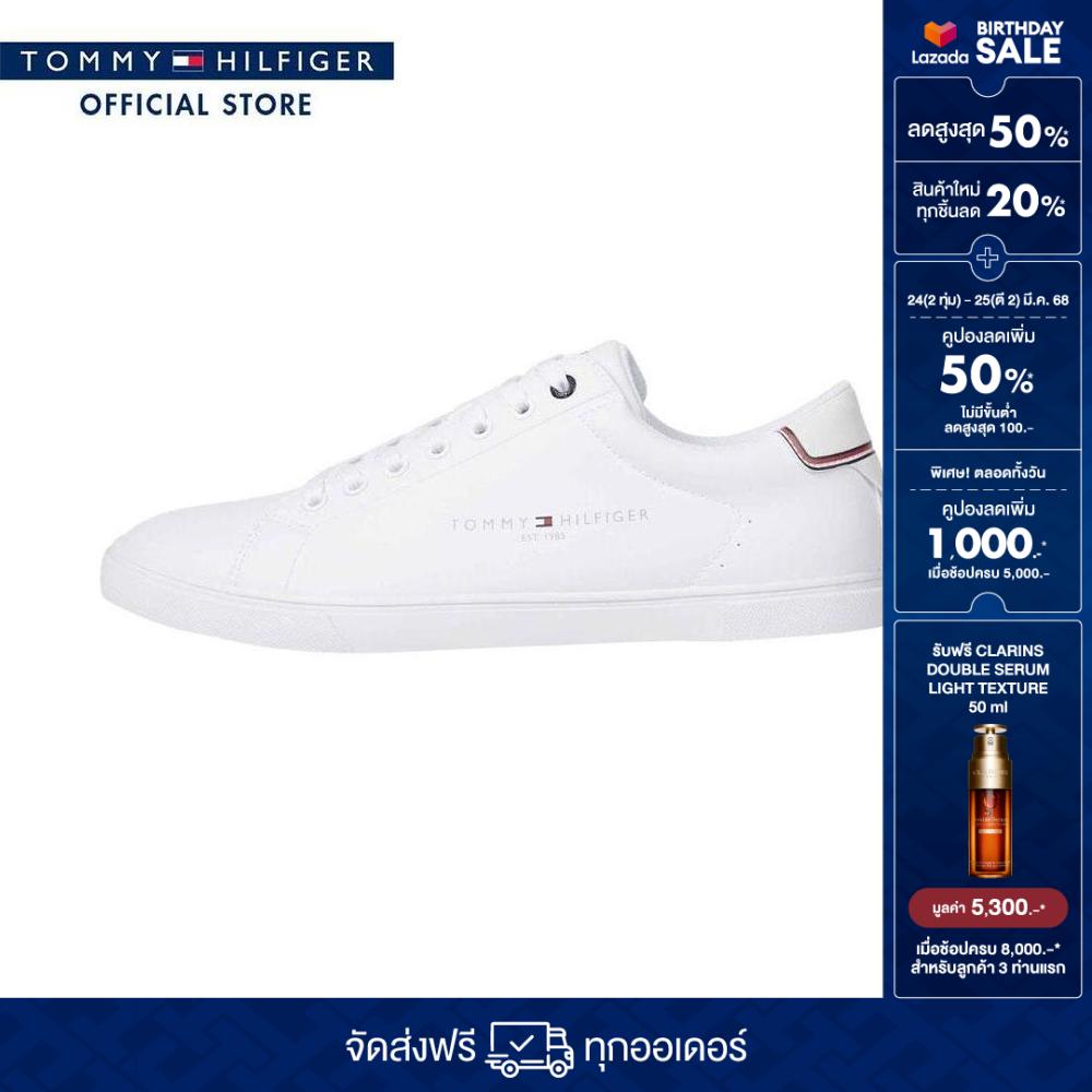 Tommy Hilfiger Men Sneakers Model FM0FM05348 YBS - White ราคา 3,843 บาท*ส่งฟรี