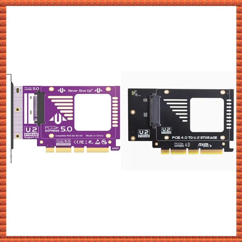 S5PCIe to U.2(SFF-8639) Adapter, 128Gbps GEN5 U.2 SSD to PCIE X4 X8 X16 Expansion Card for PCIe 4.0/3.0/2.0