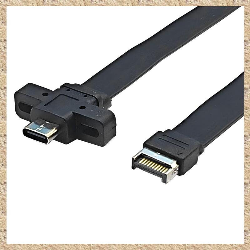 (KYSB) Connectors USB 3.2 Front Panel Extension CableGEN2x2 Baffle Cable TYPE-E to Chassis Type-C Fr