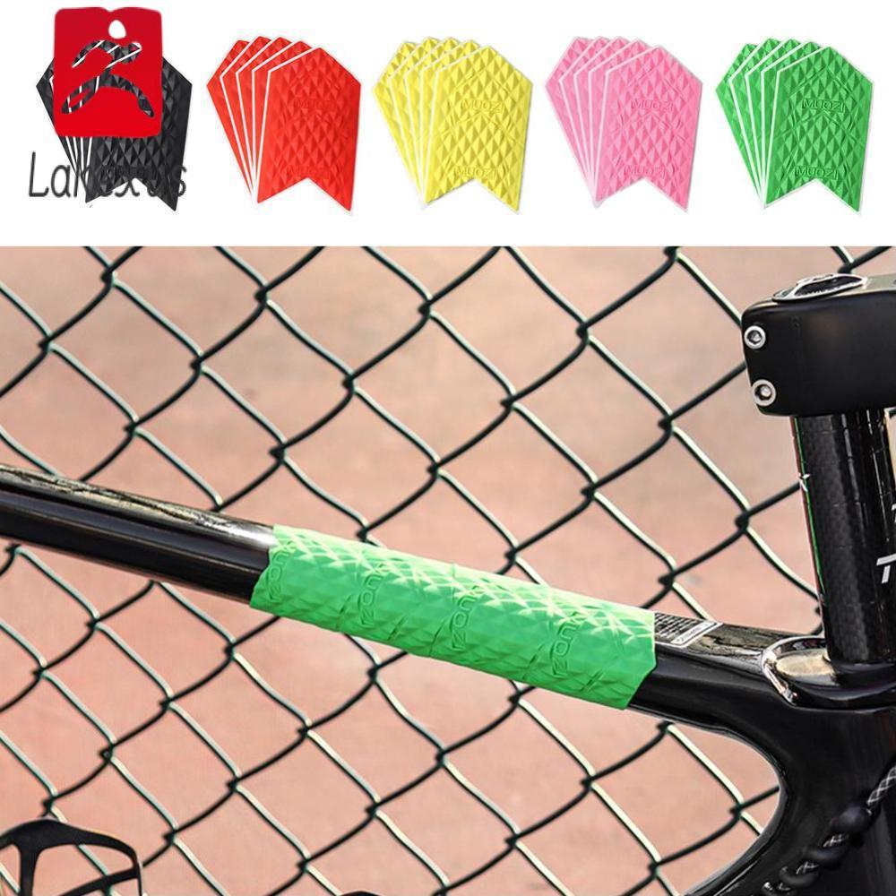 Lakexus 5 chiếc màng bảo vệ phuộc trước xe đạp bằng sợi Carbon Băng bảo vệ silicon khung xe đạp núi chống trầy xước và chống cọ xát có phụ kiện đi xe đạp dính mặt sau